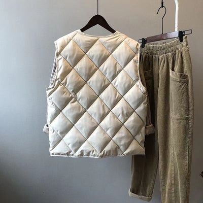 Dames Gewatteerde Bodywarmer met Quilted Patroon | Becca