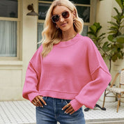 Dames Basic Veelzijdige Wijdvallende Gebreide Trui met Ronde Hals | Revlon