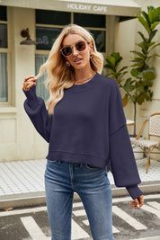 Dames Basic Veelzijdige Wijdvallende Gebreide Trui met Ronde Hals | Revlon