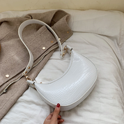 Dames Trendy Retro Crossbody Tas met Krokostructuur | Lona