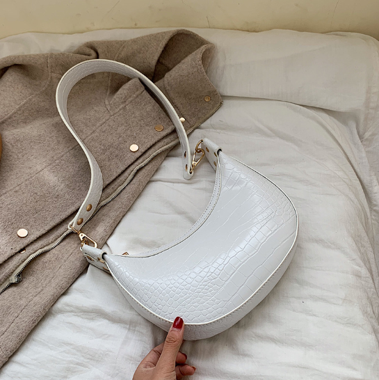 Dames Trendy Retro Crossbody Tas met Krokostructuur | Lona
