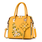 Dames Trendy Handtas met Bloem Borduursel | Leana