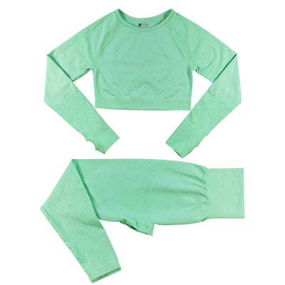 Dames Naadloze Yoga Sportset met Legging en Top | Damaris