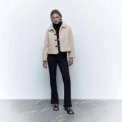 Dames Elegante Trendy Modieuze Korte Teddy Jas | Bilana