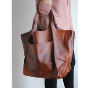 Dames Oversized Faux Leren Vintage Schoudertas | Lara