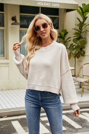 Dames Basic Veelzijdige Wijdvallende Gebreide Trui met Ronde Hals | Revlon