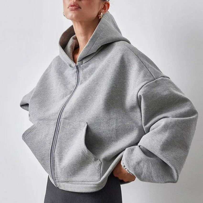 Dames Sportieve Oversized Hoodie met Rits | Salina