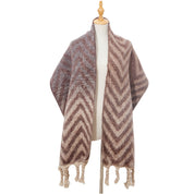 Dames Warm Gebreide Sjaal met Zigzagpatroon | Loraine