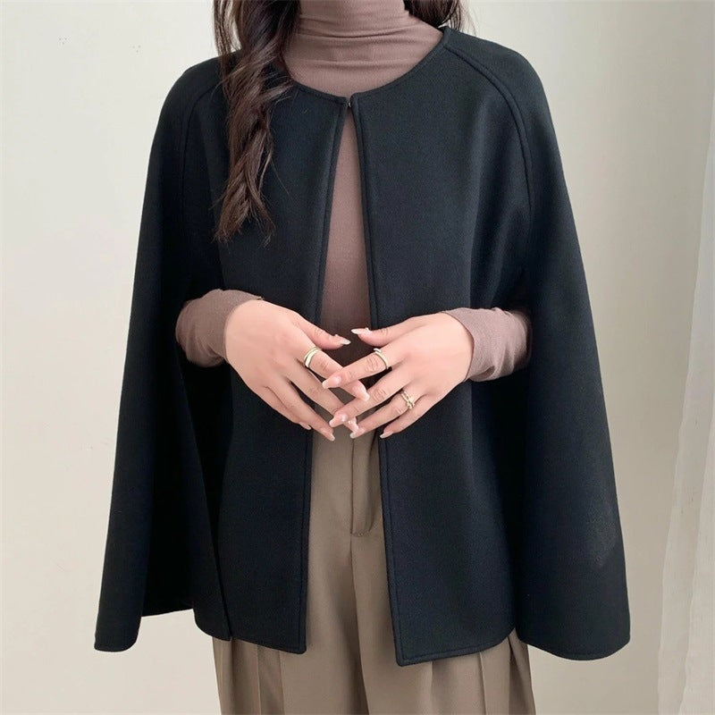 Dames Elegante Stijlvolle Wollen Cape Jas | Leanne