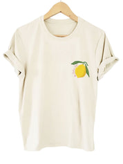 Dames Trendy Zomers Shirt met Citroen Print | Tangerine