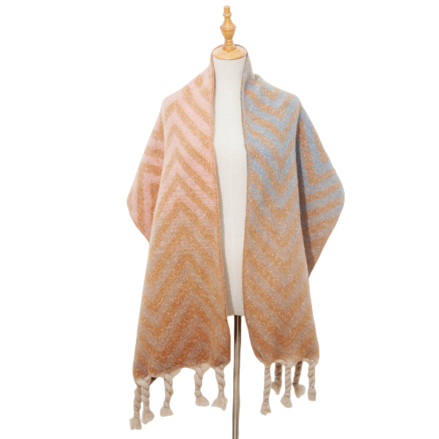 Dames Warm Gebreide Sjaal met Zigzagpatroon | Loraine