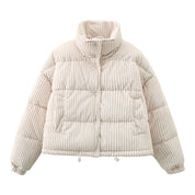 Dames Corduroy Puffer Jas | Belouise