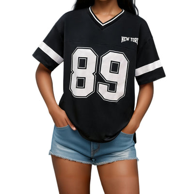 Dames Sportieve American Football T-shirt met Varsity Print | Thanee