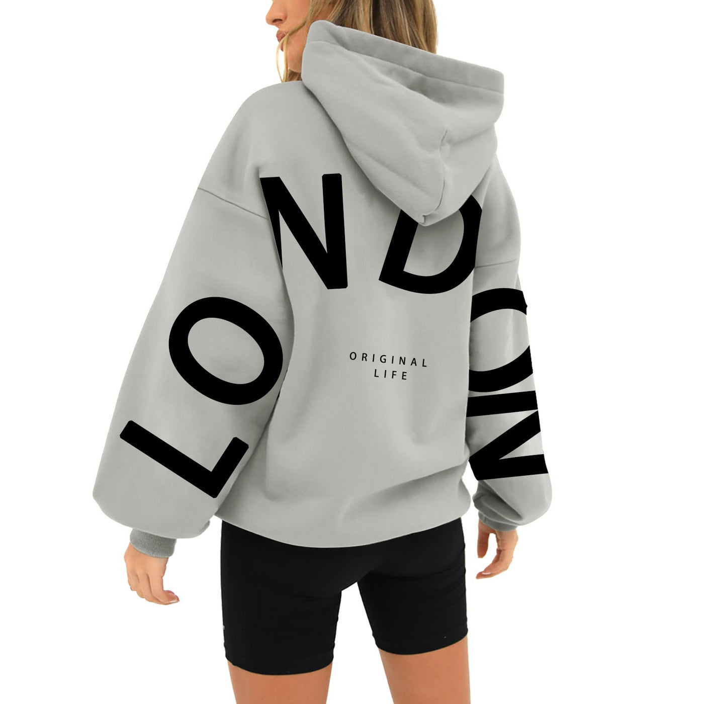 Dames Comfortabele Trendy hoodie met ‘London’-print | Sanoria