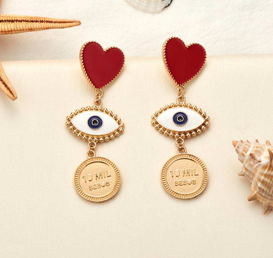 Dames Liefde Oorbellen met Stoere Punk Uitstraling | Lodinda