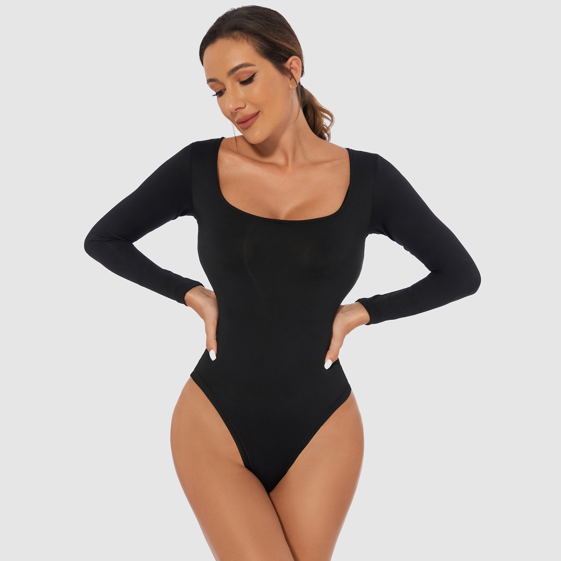 Dames Comfortabele Corrigerende Bodysuit met Lange Mouwen | Moana
