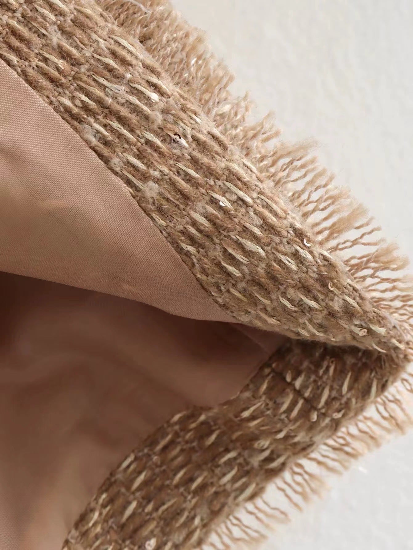 Dames Stijlvolle Trendy Parijs Style Boucle Jas met Gouden Knopen en Zakken | Balencia