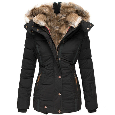 Dames Warme Gewatteerde Puffer Jas met Capuchon | Bay