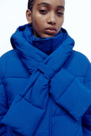 Dames Trendy Pufferjas met Sjaaldetail | Beth