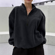 Dames warme fleece trui met halve rits | Sorella