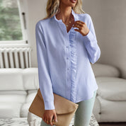 Dames Elegante Fijn Geweven Blouse met Ruches | Helena
