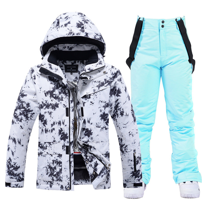 Dames Waterdichte Warme Trendy Ski Overall Set met Print | Vessa