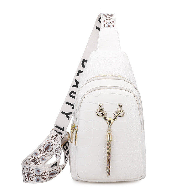Dames Crossbody Borsttas met Hert & Kwastdetail | Laressa
