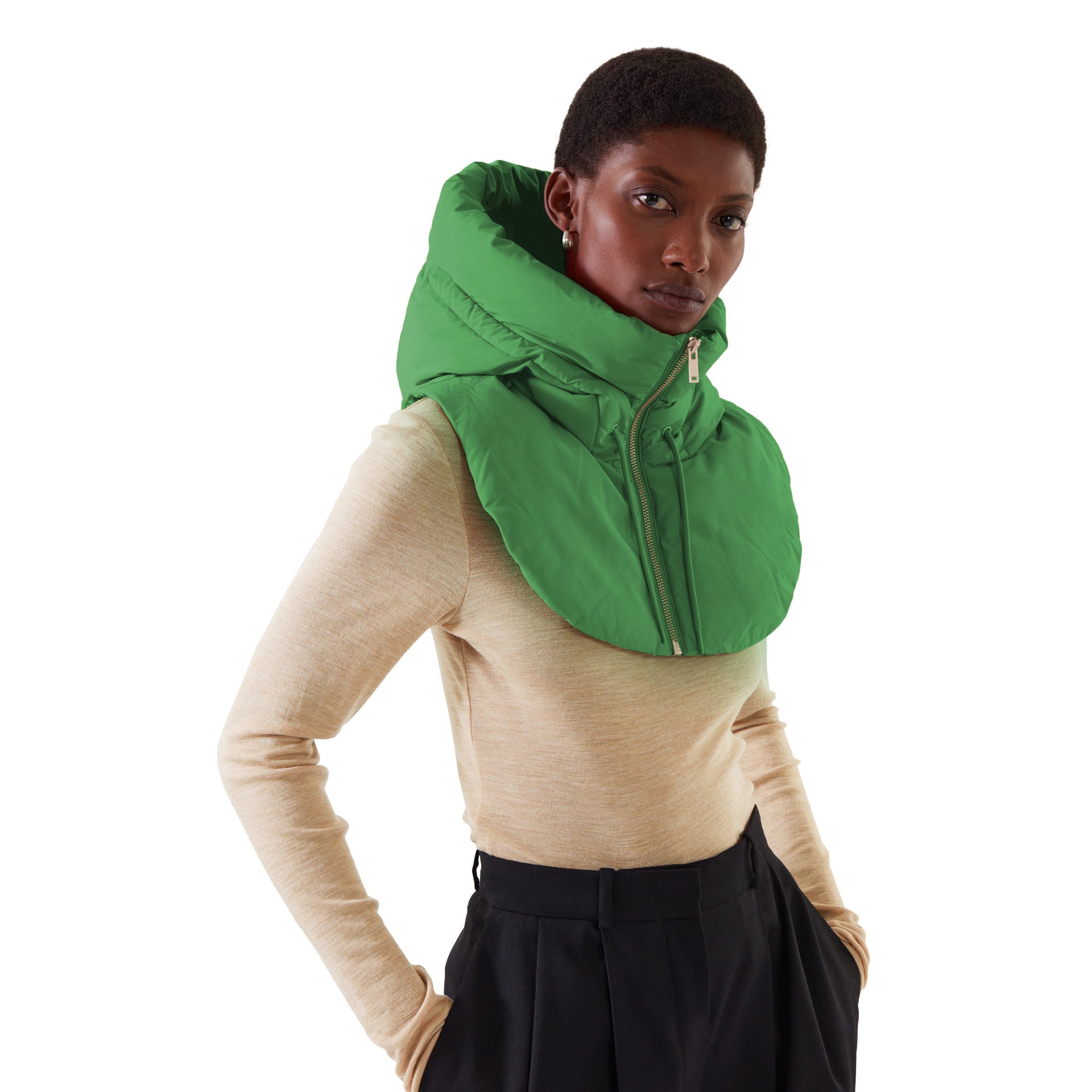 Dames Modieuze Stijlvolle Gewatteerde Capuchon Accessoire | Lizzy