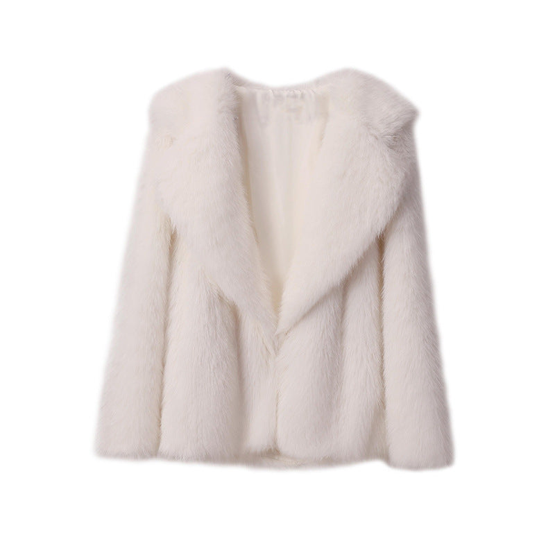Dames Trendy Volume Stijlvolle Faux Fur Jas met Grote Kraag | Balthy