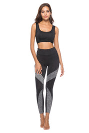 Dames Stijlvolle Hoge Taille Sport Legging met Kleurvlak Details | Amaze
