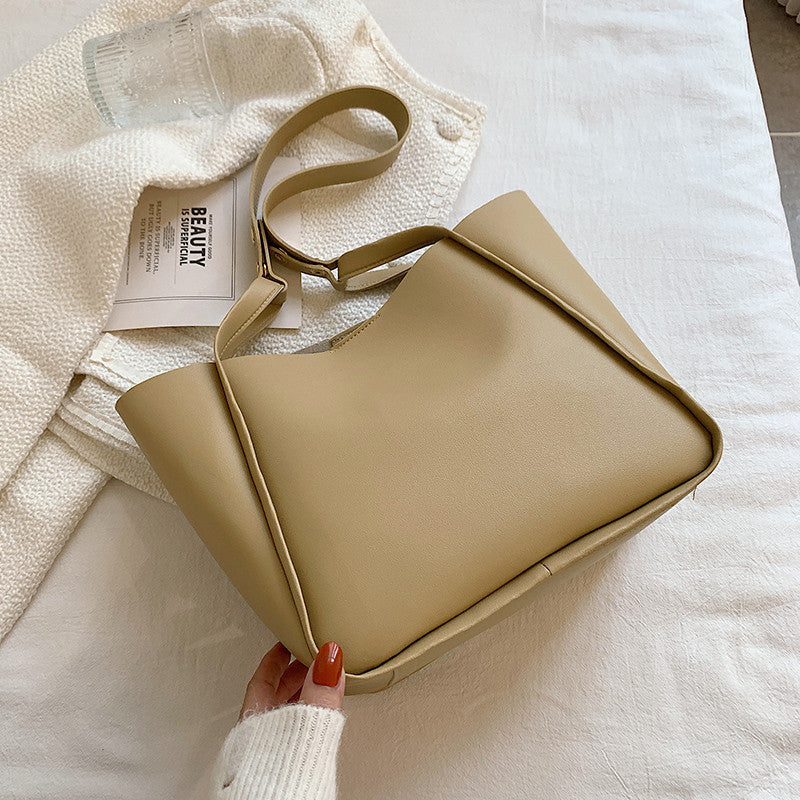 Dames Trendy Grote Leren Schoudertas | Lyra