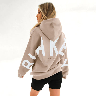 Dames Trendy Warme Hoodie met Capuchon en Statement Text Print | Savannah