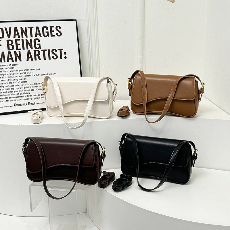 Dames Elegante Handtas met Golvend Design van Faux Premium Vegan Leer | Lady