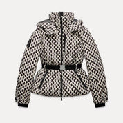 Dames Trendy Winddichte Gewatteerde Ski Jas met Ceintuur | Vara