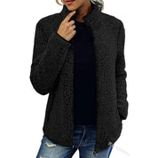 Dames Trendy Elegante Veelzijdige Warme Teddy Fleece Jas met Rits | Baudine