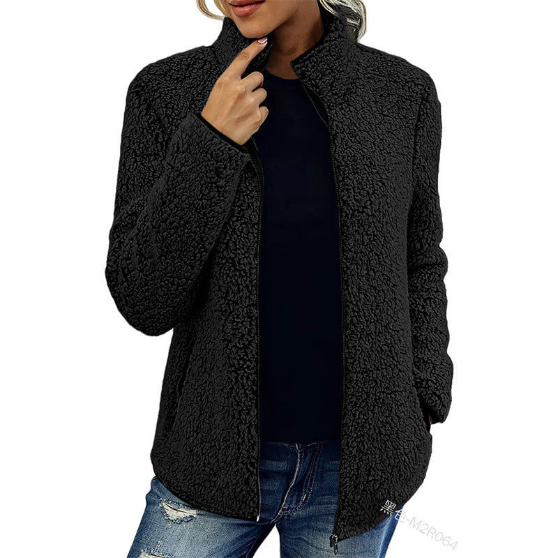 Dames Trendy Elegante Veelzijdige Warme Teddy Fleece Jas met Rits | Baudine