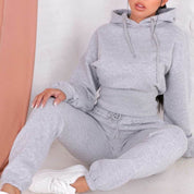 Dames Sportieve Tweedelige Jogging Set met Jogger en Trui met Capuchon | Dashia