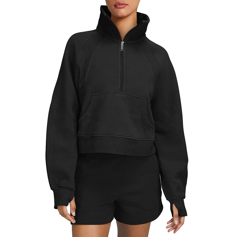 Dames Sportieve Comfortabele Sweater met Halve Rits | Solira