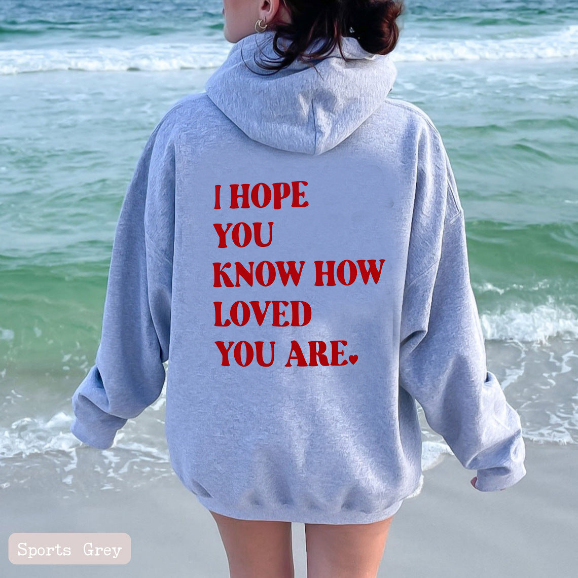 Dames Trendy Hoodie met Self Love Text Print | Soldana