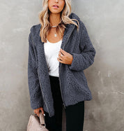 Dames Comfortabele Stijlvolle Teddy Fleece Vest met Rits en Capuchon | Sreviana