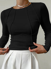 Dames Ribgebreide Top met Lange Mouwen – Comfortabele Gebreide Trui | Tilly