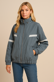 Dames Sportieve Baseball Jas met Hoge Kraag | Bassy