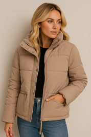 Dames Warme Elegante Gewatteerde Puffer Jas | Beleah