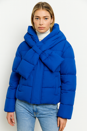 Dames Trendy Pufferjas met Sjaaldetail | Beth