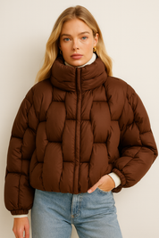 Dames Oversized Pufferjas met Gevlochten Patroon | Betsie