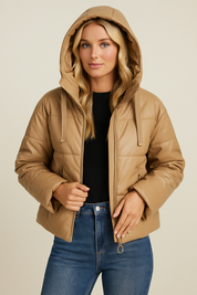 Dames Trendy Gewatteerde Puffer Jas met Capuchon | Blakely