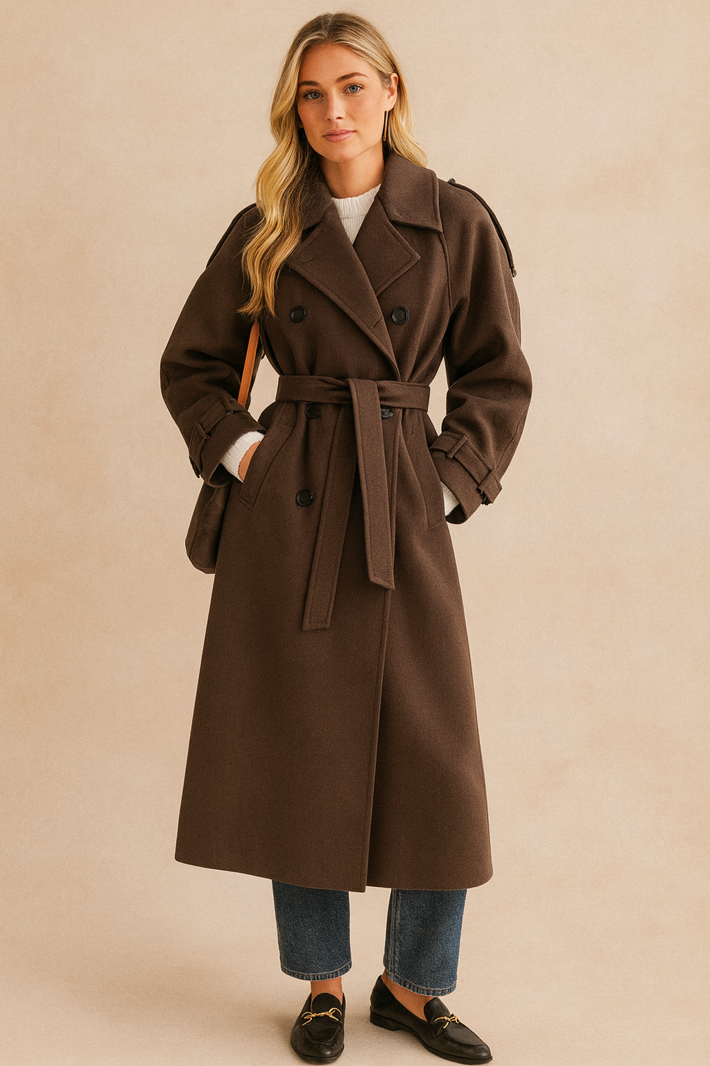 Dames Trendy Elegante Lange Overjas | Boleo