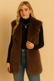 Dames Trendy Veelzijdige Stijlvolle Faux Fur Bodywarmer Gilet | Boreya