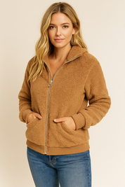 Dames Veelzijdige Elegante Trendy Zachte Teddy Jas | Bracha