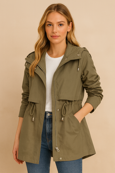 Dames Stijlvolle Koreaanse Style Moderne Parka Jas met Capuchon | Bylena